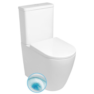 TURKU WC kombi, Vortex Rimless, spodní/zadní odpad, bílá