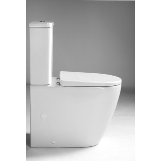 TURKU WC kombi, Vortex Rimless, spodní/zadní odpad, bílá