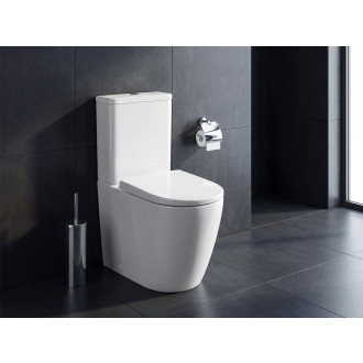 TURKU WC kombi, Vortex Rimless, spodní/zadní odpad, bílá