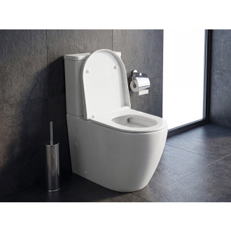 TURKU WC kombi, Vortex Rimless, spodní/zadní odpad, bílá