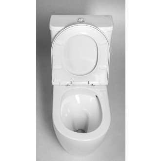 TURKU WC kombi, Vortex Rimless, spodní/zadní odpad, bílá