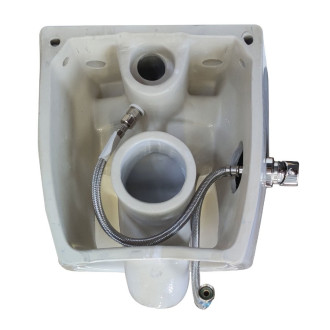 SENTIMENTI CLEANWASH závěsná WC mísa, integrovaný ventil a bidet. sprška, Rimless, 36x51cm, bílá