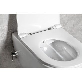 INFINITY CLEANWASH závěsná WC mísa, integrovaná baterie a bidet. sprška, Rimless, 36,5x53cm, bílá