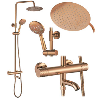 REA Sprchová sada s termostatem REA LUNGO Diamond - Copper REA-P3300