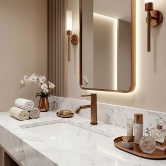 Umyvadlová baterie Rea Lungo Diamond Brush Copper