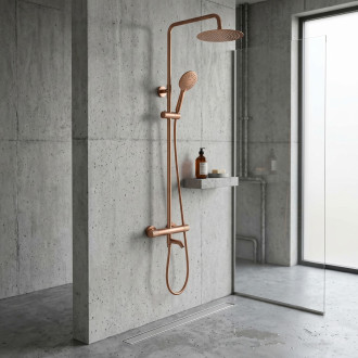 REA LUNGO Diamond Sprchová sada s termostatem - měď REA-P5964