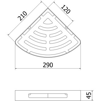 Mexen Laxo-C koszyk łazienkowy narożny, różowe złoto - 70A8513-60