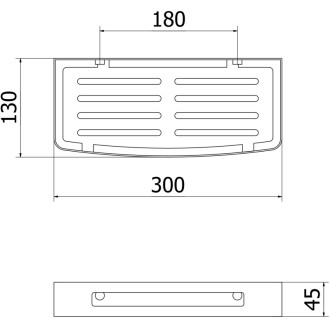 Mexen Laxo-L koszyk łazienkowy, black chrome - 70A8713-73