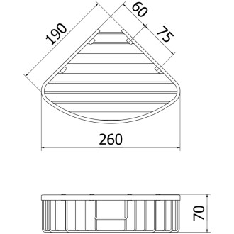 Mexen Uni-C koszyk łazienkowy narożny, chrom - 70A8517-00