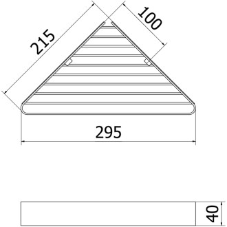 Mexen Evos-C koszyk łazienkowy narożny, czarny - 70A8514-70