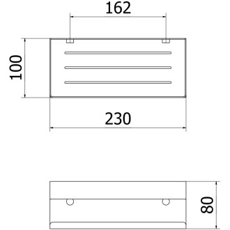 Mexen Brin-L koszyk łazienkowy, nikiel szczotkowany - 70A8730-97