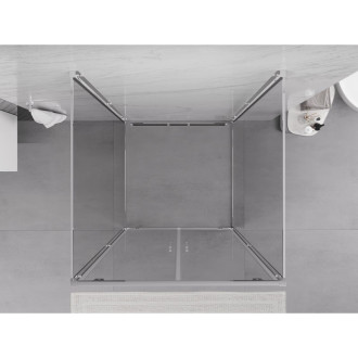 Mexen Exo-3S kabina prysznicowa 3-ścienna uchylna 70 x 70 cm, transparent, chrom - 8182-070-070-01-00-3S