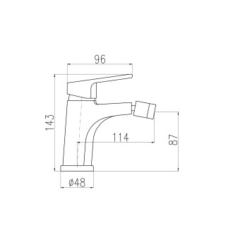COLORADO - Bidetová baterie bez výpusti, Zlatá - lesklá CO144.0Z, RAV Slezák