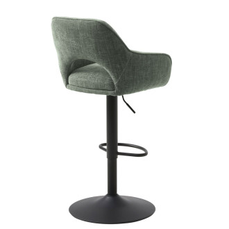 Barová židle Unique-Furniture Cowley zelená hladká látka 55050005