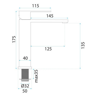 Koupelnová baterie Rea Hunter Brush Nickel
