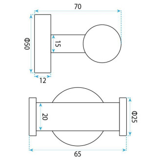 Dvojitý věšák 6612 Modern Copper Brush