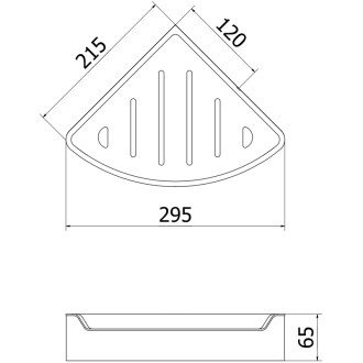 Mexen Rivon-C koszyk łazienkowy narożny, gun gray szczotkowany - 70A8525-66