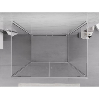 Mexen Exo-3S kabina prysznicowa 3-ścienna uchylna 70 x 80 cm, transparent, chrom - 8182-070-080-01-00-3S