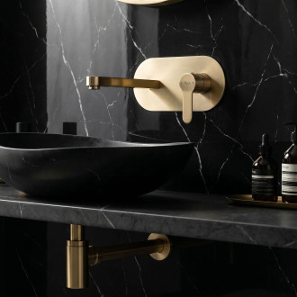 Podomítková vanová baterie REA Arcos Brush Gold