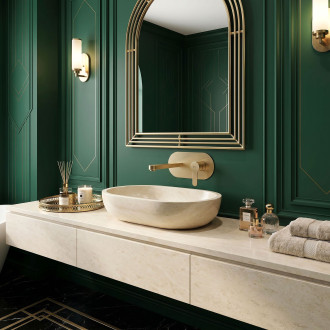 Podomítková vanová baterie REA Arcos Brush Gold