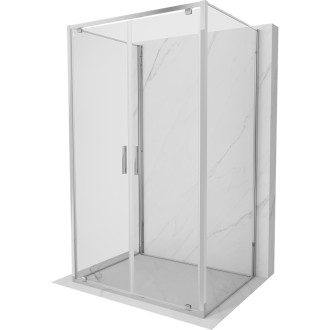 Mexen Exo-3S třístěnný výklopný sprchový kout 120 x 90 cm, průhledný, chrom - 8182-120-090-01-00-3S