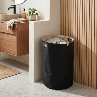 Oboustranný koš na prádlo SAT černá/béžová SATDKOSCBE