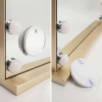 Zrcadlo LED HOLLYWOOD L.Gold 80x60