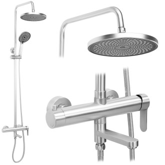 Sprchový Set Rea Arcos brush nickle
