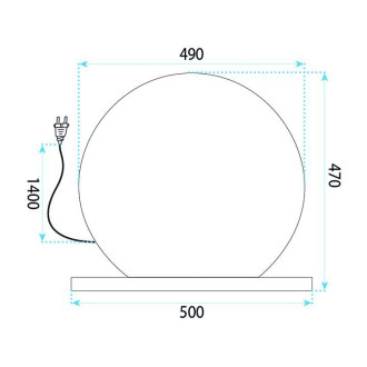 Zrcadlo LED HOLLYWOOD L. Gold 50 cm