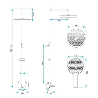 Sprchový Set Rea Arcos Titan