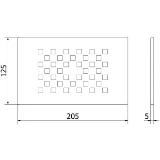 Mexen Hugo maskownica do brodzika, gun gray szczotkowany - 42910066