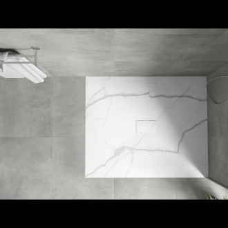 Mexen Hugo brodzik prostokątny SMC 120 x 100 cm, biały kamień - 42151012