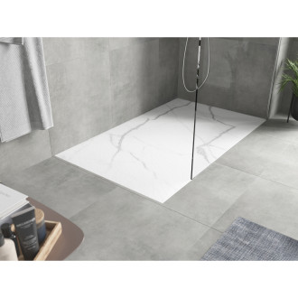 Mexen Hugo brodzik prostokątny SMC 150 x 80 cm, biały kamień - 42158015