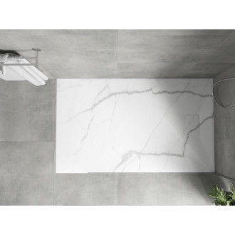 Mexen Hugo brodzik prostokątny SMC 160 x 80 cm, biały kamień - 42158016