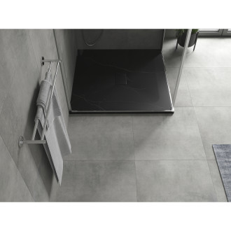 Mexen Hugo brodzik kwadratowy SMC 100 x 100 cm, czarny kamień - 42751010