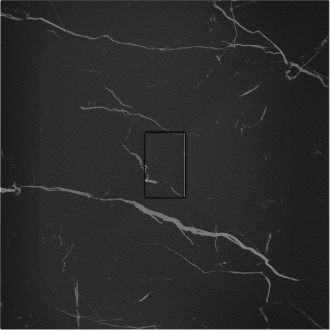 Mexen Hugo brodzik kwadratowy SMC 100 x 100 cm, czarny kamień - 42751010