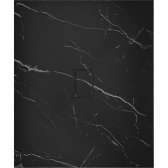 Mexen Hugo brodzik prostokątny SMC 120 x 100 cm, czarny kamień - 42751012