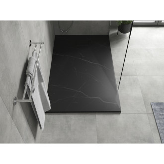 Mexen Hugo brodzik prostokątny SMC 150 x 90 cm, czarny kamień - 42759015