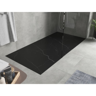 Mexen Hugo brodzik prostokątny SMC 170 x 90 cm, czarny kamień - 42759017