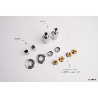 Termostatický ventil pro ústřední vytápění P.M.H. Luna 6x7 cm chrom LUN-R-C