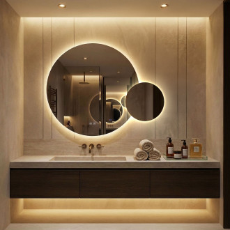 REA Zrcadlo LED R-8040 80cm + 40cm HOM-08531