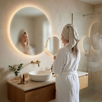 REA Zrcadlo LED R-8040 80cm + 40cm HOM-08531