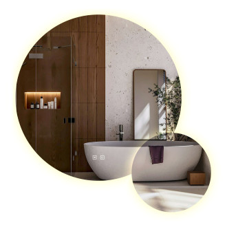REA Zrcadlo LED R-8040 80cm + 40cm HOM-08531
