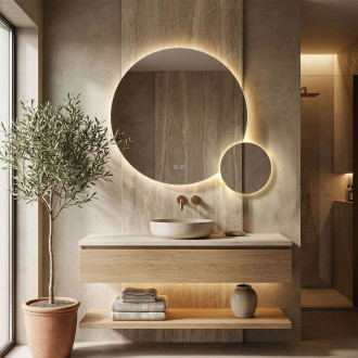 REA Zrcadlo LED R-9045 90cm + 45cm HOM-08532