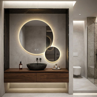 REA Zrcadlo LED R-9045 90cm + 45cm HOM-08532