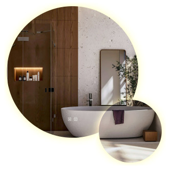 REA Zrcadlo LED R-9045 90cm + 45cm HOM-08532