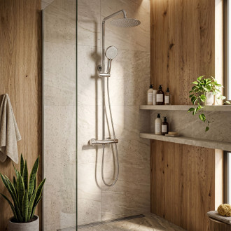 Sprchová sada bez výtoku s termostatem Rea Lungo Chrome