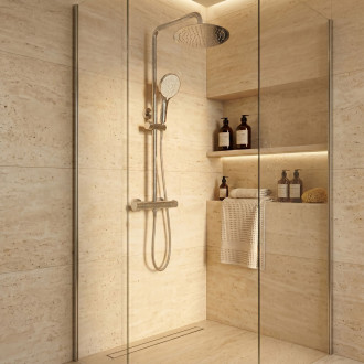 Sprchová sada bez výtoku s termostatem Rea Lungo Chrome