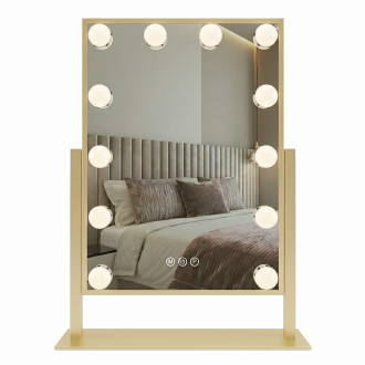 REA Zrcadlo LED HOLLYWOOD L.Gold 30x40 HOM-01804