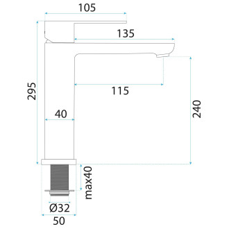 Koupelnová baterie Rea Logan Brush Copper